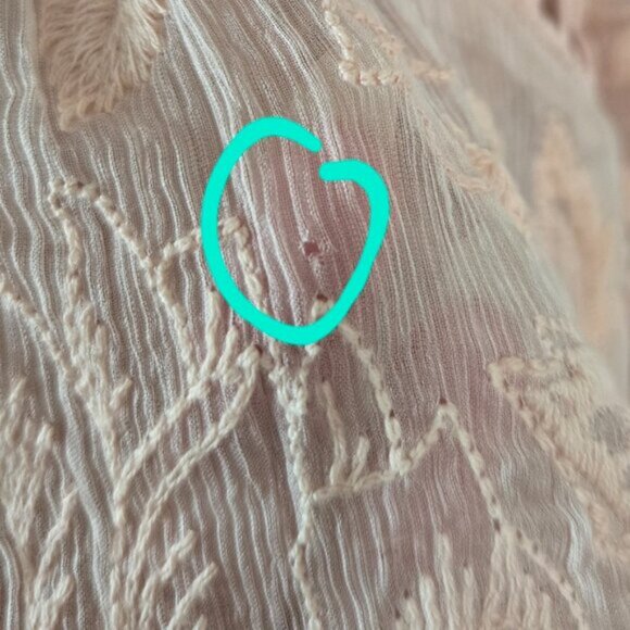 Zimmermann Henna Floating Sheer Fringe Blouse Top Rose Pink Size 1 Small b81E - Picture 8 of 9